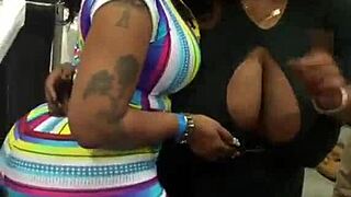 damn those big ebony boobs at the candid expo are impossible to ignore