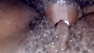 Petite African Amateur's Wet Pussy Takes Missionary Pounding from Thick Black Cock