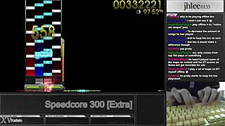 jhlee0133 crushes osu mania speedcore 300 dt 95.06