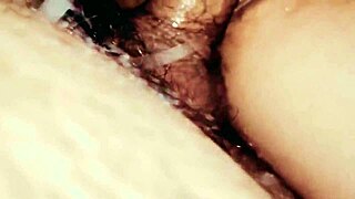Aunty Shares Bed for Tight Pussy Creampie Cumshot
