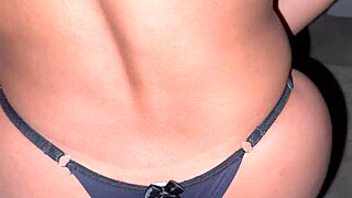 brazilian couple wife gives creampie at swingers gloryhole while sucking another