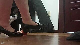 heels crush that throbbing cock flat!