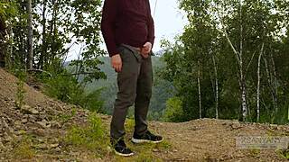 Forest Chance Sparks Exhibitionist's Tease With Nympho's Wild Urges xsanyany