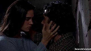 Jennifer Connelly nude tits blowjob handjob in retro blue film sex