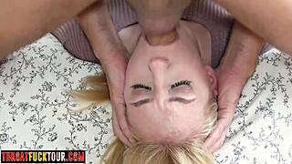 sofie otis gags on cock in sloppy euro blonde deepthroat pov