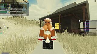 Big Ass Blonde Bent Over for Anal Doggystyle Deepthroat Cum in Roblox Porn