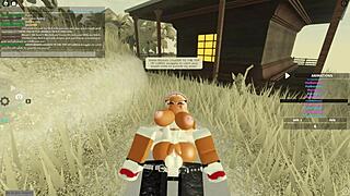 Big Ass Blonde Bent Over for Anal Doggystyle Deepthroat Cum in Roblox Porn