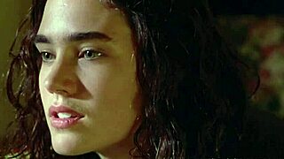Jennifer Connelly nude tits blowjob handjob in retro blue film sex