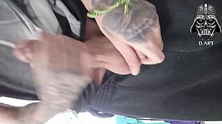 brazilian brunette dominates huge cock outdoor in forest