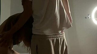 photographer's cock hardens mid latina model shoot - she licks it eagerly