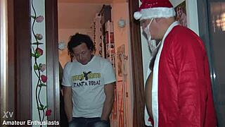 Why does christmas mean double penetration orgy for these squirting italian milfs?