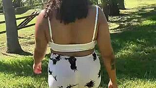 chubby latina farts loud outdoors big ass rips in public nature gas
