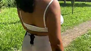 chubby latina farts loud outdoors big ass rips in public nature gas