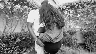 pregnant slut deepthroats big black cock outside in florida public daylight