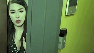 Lucky Guy's Wild Hotel Fantasy with Asian Brunette Duo Devouring Him