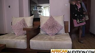 naughty african ebony milf kyte spreads big ass for intense anal casting fuck interview
