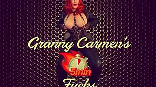 granny carmen claus gets missionary creampie christmas pov fuck