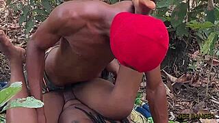 Damn! Curvy Ebony Amateur's Big Tits Bounce in Bush Doggystyle Quickie!