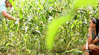 Sassy Mia's Corn Field Bent Over Ass Worship Bareback Tease