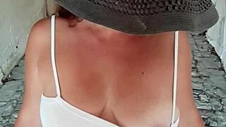 hot stepmom teases blows public cock now!