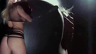 Jon Jon stretches stacked blonde Leya Falcon's huge ass wide