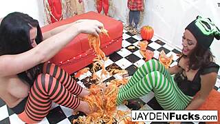 Jayden & Kristina pumpkin fun! 🎃👅