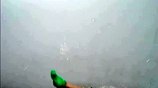 Grandpa daddy spreads her legs shoulders high licks then fucks tight pussy