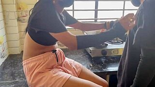 Indian Bhabhi Kitchen Fuck! Hubby Rips Clothes and Pounds Juicy Pussy Homemade