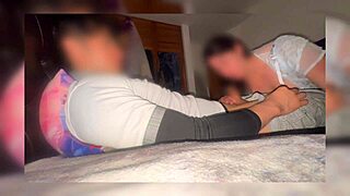 stepmom catches stepson jerking off homemade mexican milf records it all