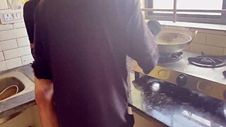 Indian Bhabhi Kitchen Fuck! Hubby Rips Clothes and Pounds Juicy Pussy Homemade