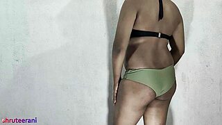 hey check this indian shemale crossdressing in olive bikini part 2 assfucking solo
