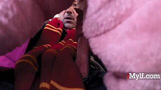 Horny petite milf rides big tits cosplay cock at wild potter party orgy!