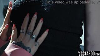 big tits milf grabs teen secretary for pussy licking and tribbing 😏👅