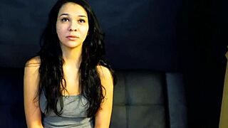 petite brunette sabrina deepthroats, rides, and rims like a pro