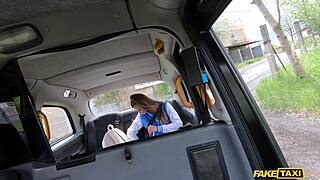 Hot virgin coed pops cherry on huge taxi cock!