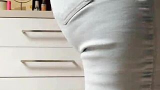 Petite Blonde 18+ Strips Tight Jeans Tease Dance