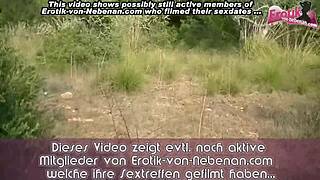 Skinny german teen gets narrow ass anal pounded outdoor pov in forest