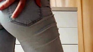 Petite Blonde 18+ Strips Tight Jeans Tease Dance