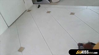 latina stepsis in heels bends for hard doggystyle pounding