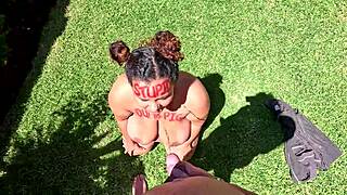 Brown BBW Faces Piss in Interracial Golden Shower Compilation