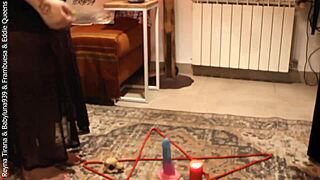 Three witches one pregnant dress me as maid for demonic orgy bisexual blowjobs footjobs domination!