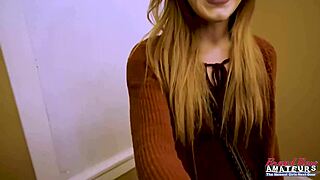ohh charming ginger keaton's masturbating her shaved pussy then sucks candy corn deep to milk it dry