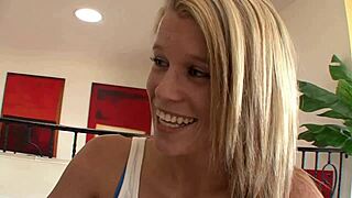 WILD 18+ BLONDE TEEN CRAVES STEP-DADDY'S HUGE BLACK COCK DEEPTHROAT FACIAL