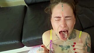anal piss slut mari galore gags sloppy on old monster cock then rammed hard
