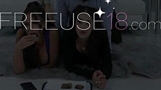 black teen pussy gets freeused at sleepover like a playground