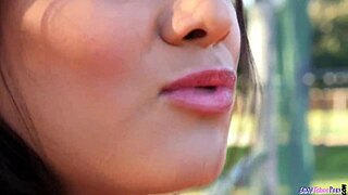 my big titted milf neighbor sucks my cock outdoors in stockings fantasy