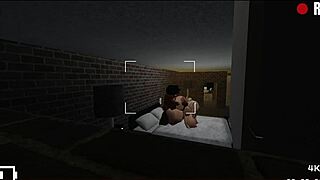 blonde whore blows black cock rough in cheap hotel after kissing