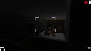 blonde whore blows black cock rough in cheap hotel after kissing