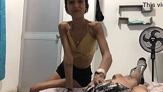 stepsis milks tons of leche from my huge cock with epic blowjob damn