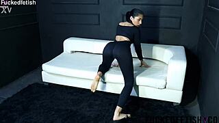 charlot's kinky spandex clings tight as her hot moves tease skinny curves
